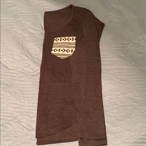 Grey Long Sleeve- Pocket Design